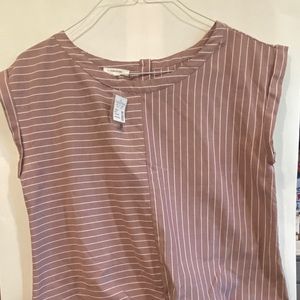 Maurices M soft pink striped top NWT